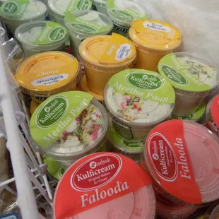 a variety of ice creams