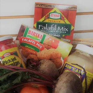 A sample of the variety of ingredients sold here: fresh, locally-sourced produce, Arabic, Indian, Greek, and Afghan products, and more!