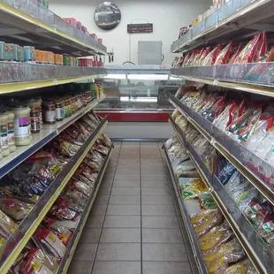 Nicely stocked shelves