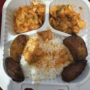 Rice and Bacalao And Fritos.