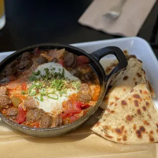 Shakshouka with Merguez.