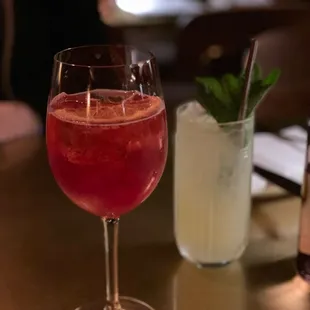 mocktails - happy accident and hold the gin