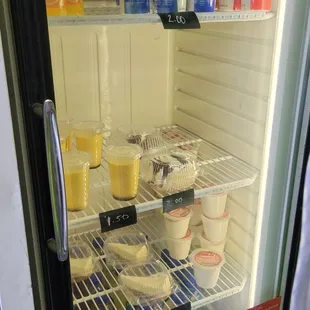 a refrigerator full of food