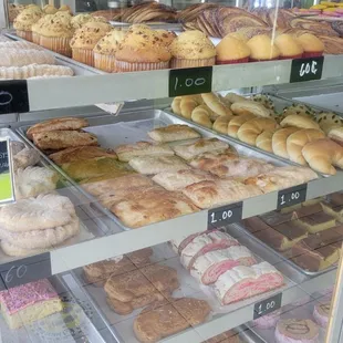 a variety of baked goods