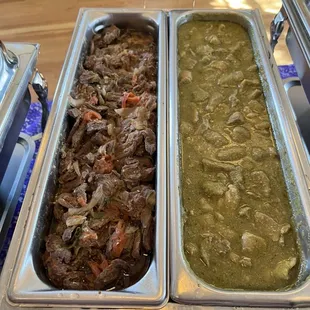 Beef Barbacoa and Chile Verde (soooooooo good)