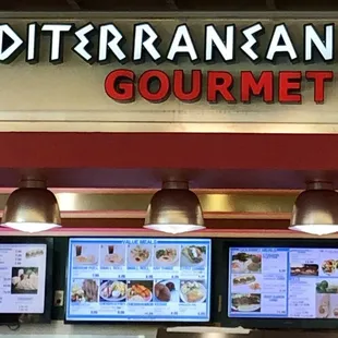 Store front and menu board.
