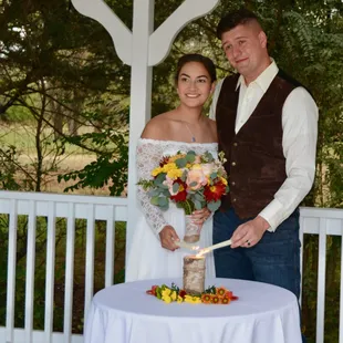 This is under the gazebo where the Wedding ceremony was held