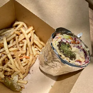 Wrap combo: falafel &amp; fries