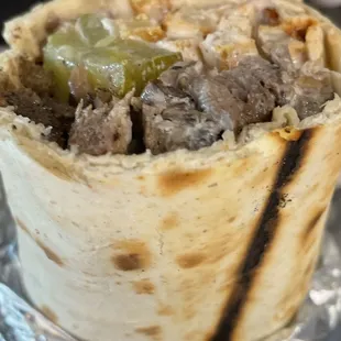 Lamb shawarma wrap
