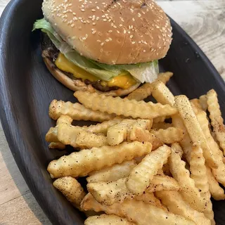 IMPOSSIBLE BURGER BOX BURGER SODA CAN FRENCH FRIES
