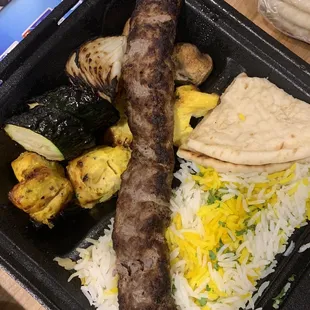 Chicken and kafta plate