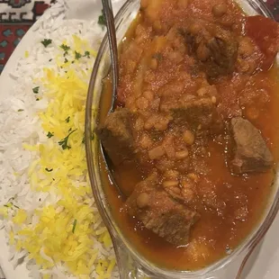 Eggplant Pilau with Beef