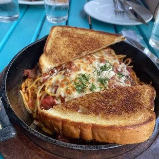 Cast Iron Baked Spaghetti