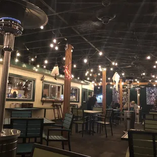 Outside sitting area .