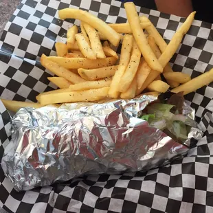 Gyro meal. Includes drink