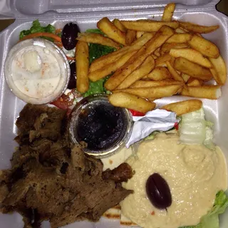 Gyros and Hummus Combo Plate