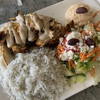 Chicken Shawarma in Pita Plate