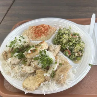 Chicken shawarma platter