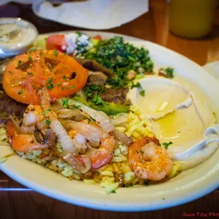 Mix grill with shrimp