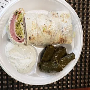 Turkey, Turkey ham and grape wrap