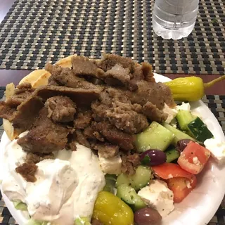 Open-Face Gyro with Side Salad
