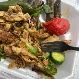 Roasted chicken plate