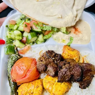 Hummus Beef and Chicken Combo