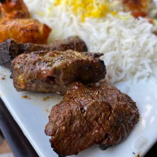 Chicken and steak plate