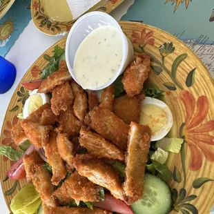 Buffalo salad is huge!