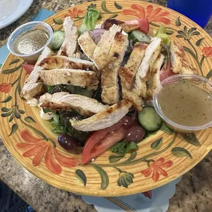 Greek Salad with grilled chicken