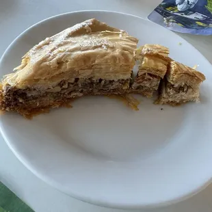 Massive piece of Baklava was fantastic