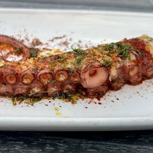 Grilled Octopus lemon. espelette. dill