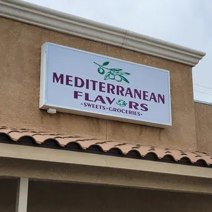a sign for mediterranean flavors