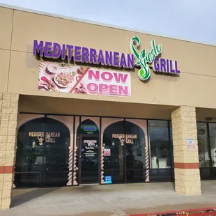 the front of the restaurant