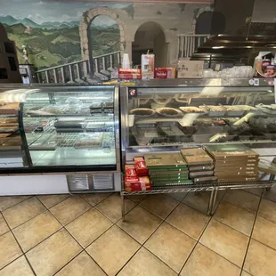 An assortment of refrigerated food