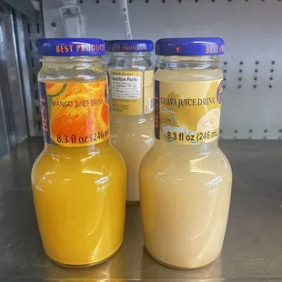 Mango juice and guava juice