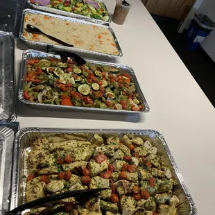 Catering Chicken kabob dinner