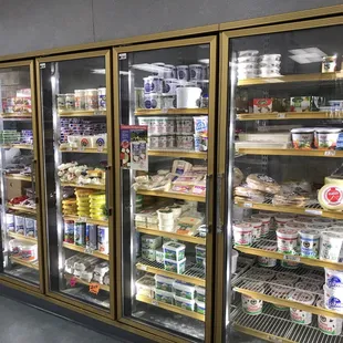 a display of dairy products