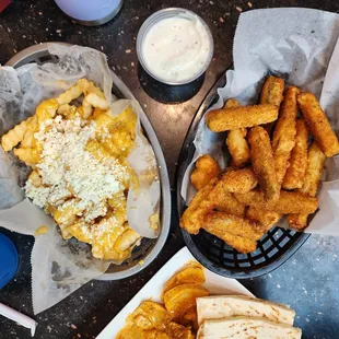 Fried Zucchini and  French Fries
