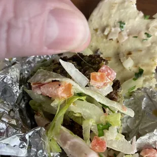 Hair in my falafel sandwich