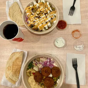 Falafel Bowl &amp; Gyro Bowl