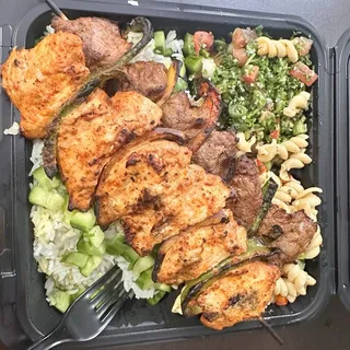 ChickenSteak Kabob Plate