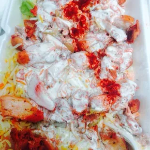 Chicken over rice