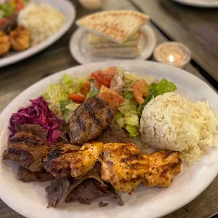 Mediterranean Combo Kebab Plate  $17