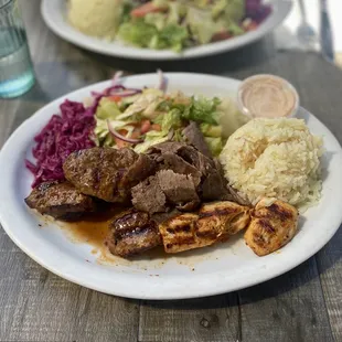 Mediterranean Combo Kebab Plate - very good