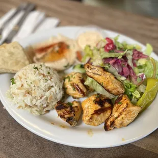 Chicken Souvlaki Plate