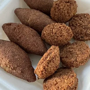 Kibbie and falafel