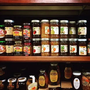 jars of jams and condiments