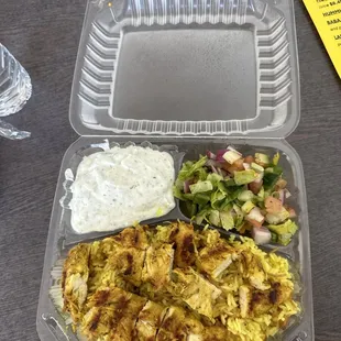 Combo chicken, salad and yogurt