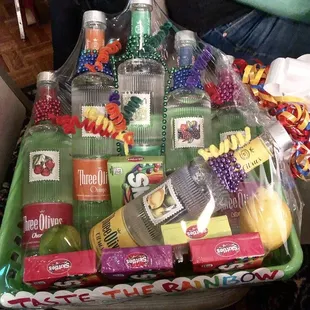 Not related to the business but I won this basket from my work party we had there